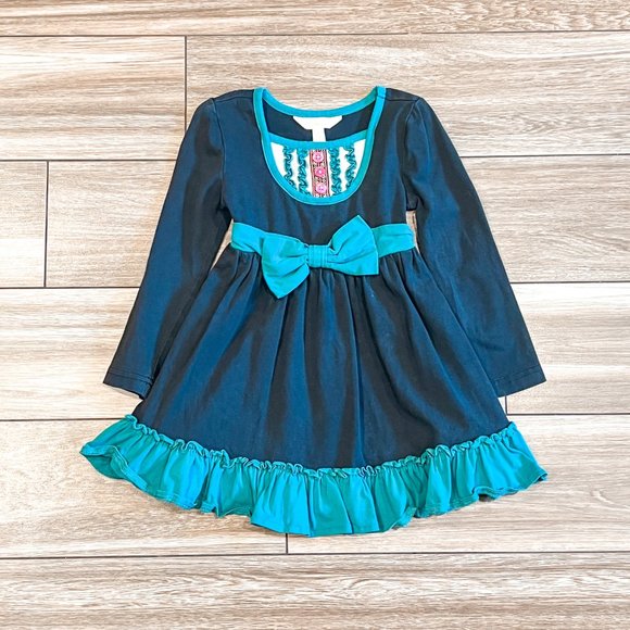 Matilda Jane Other - Matilda Jane Teal and Black Swing Dress, Size 2